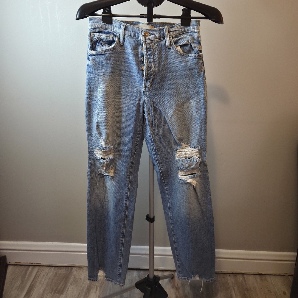 Joe's Jeans 90's Mid Rise Distressed Jeans